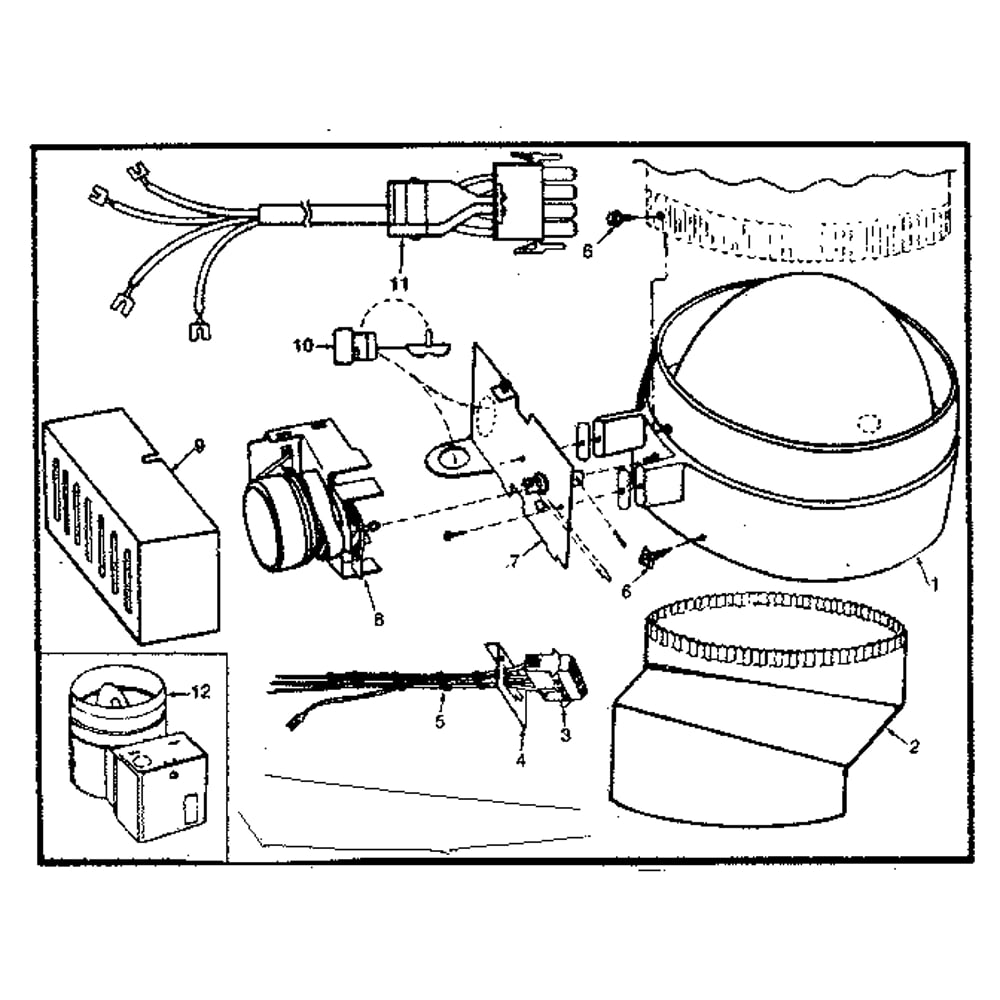 Damper Assembly Diagram and Parts List for 867764280  Kenmore Furnace