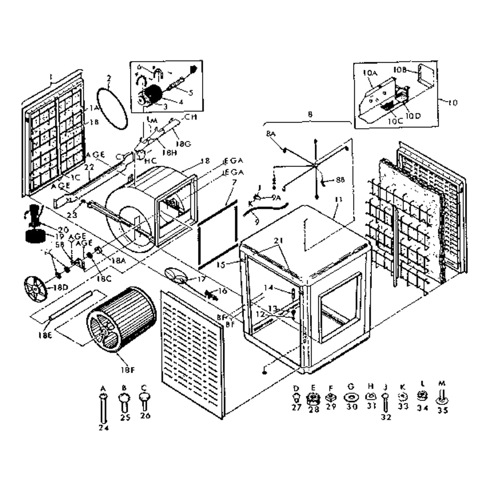 Functional Replacement Parts Diagram and Parts List for 56561402  Kenmore Air Conditioner