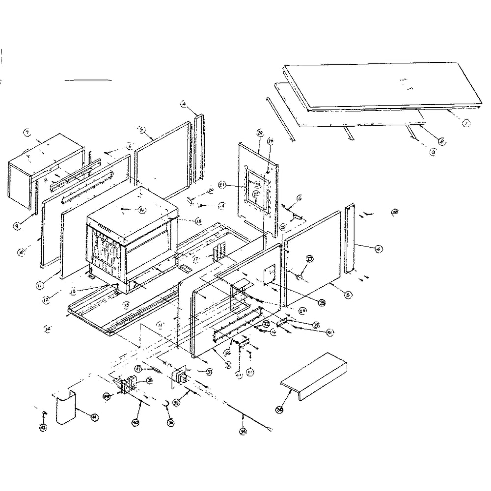 Furnace Assembly Diagram and Parts List for 735401  Kenmore Furnace