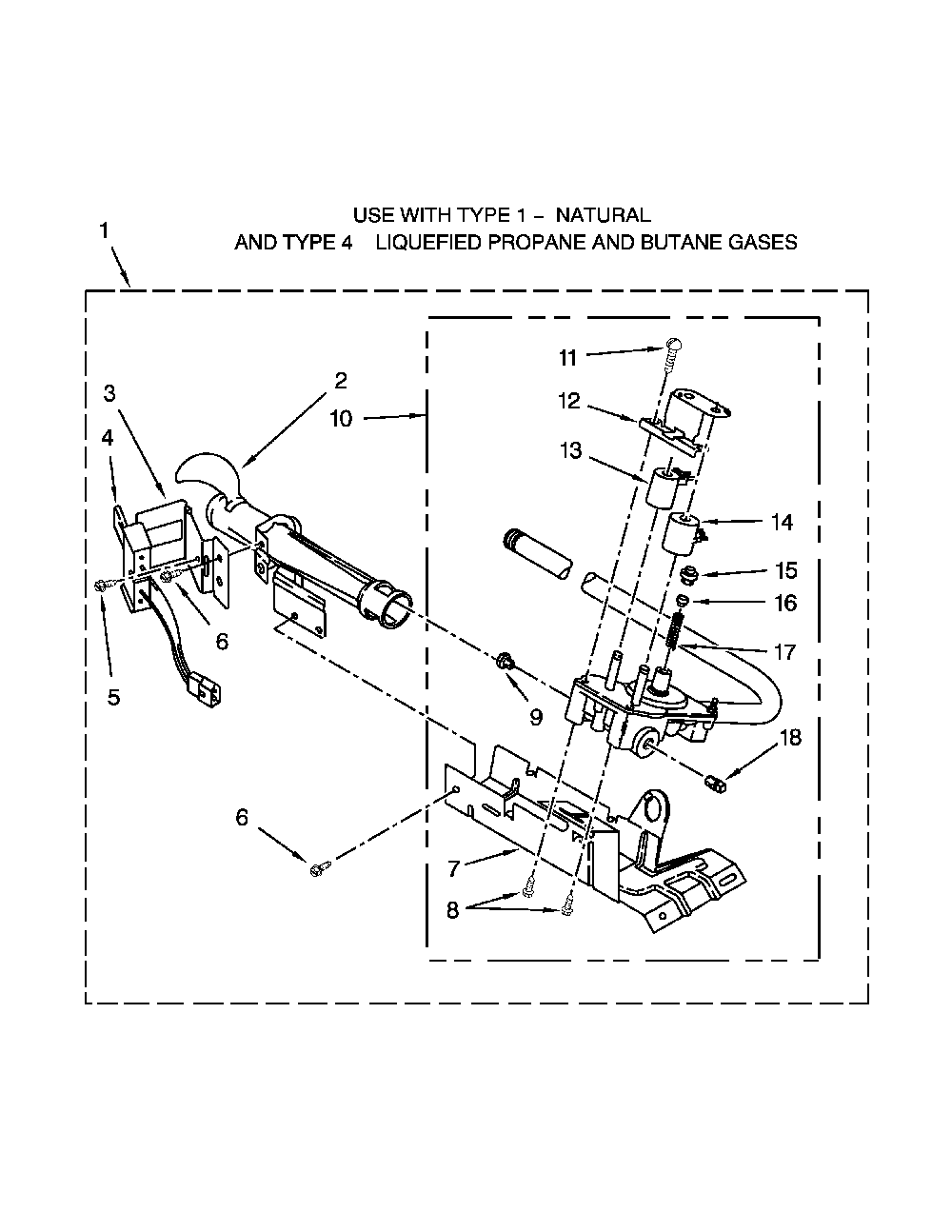 8318272 burner assembly parts Diagram and Parts List for 7MKGDS400DW0  Kenmore Dryer