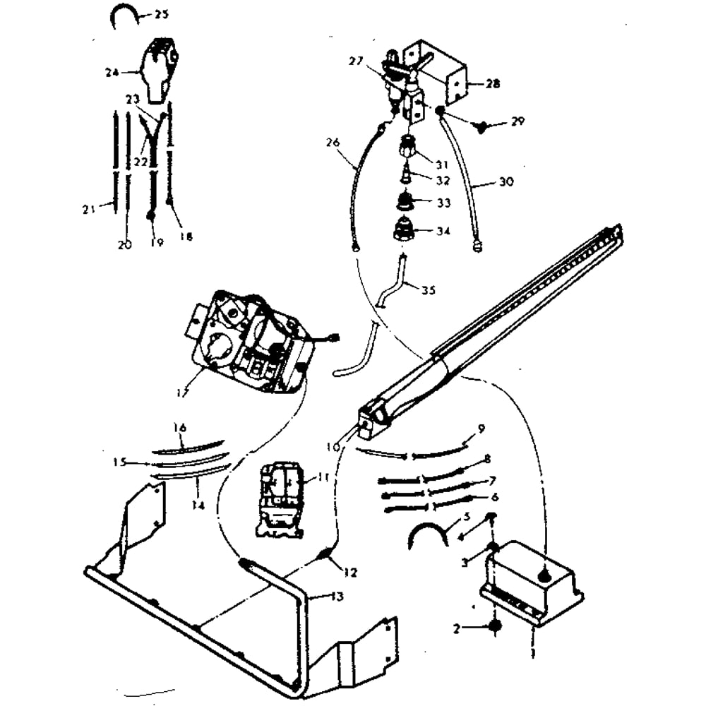 Gas Burners And Manifold Diagram and Parts List for 867763530  Kenmore Furnace
