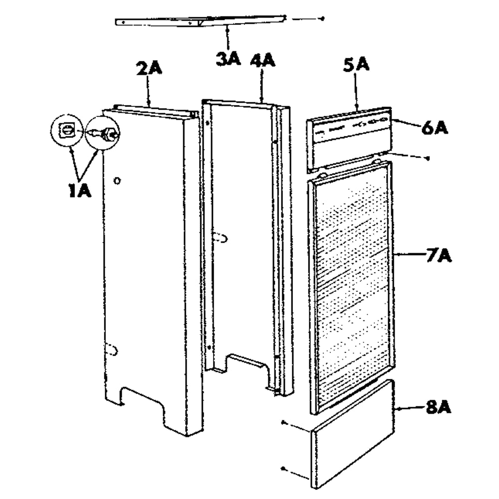 Jacket Extension Diagram and Parts List for 229172  Kenmore Water Heater
