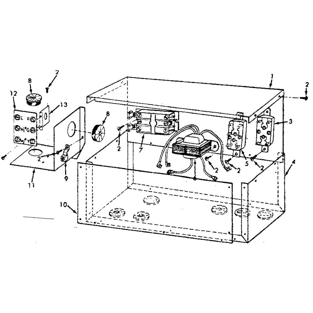Control Box Diagram and Parts List for 867815191  Kenmore Air Conditioner