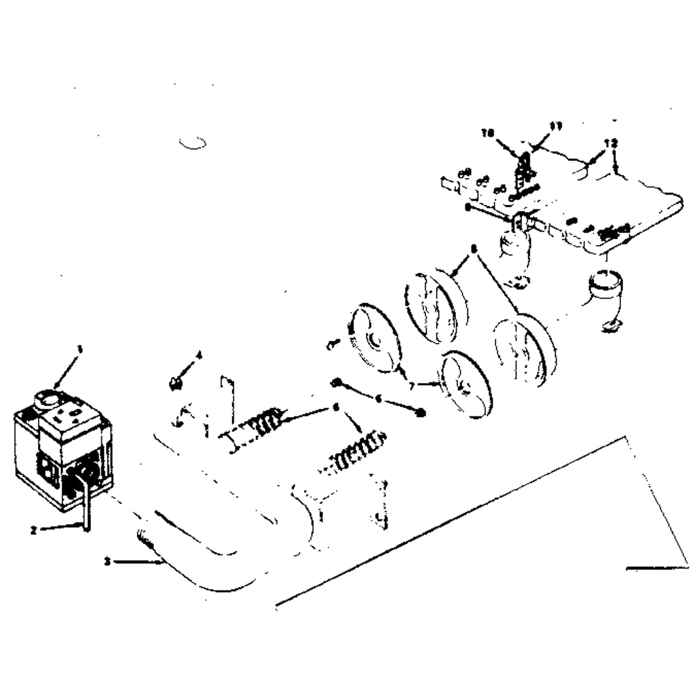 Burner & Manifold Parts Diagram and Parts List for 229963351  Kenmore Water Heater