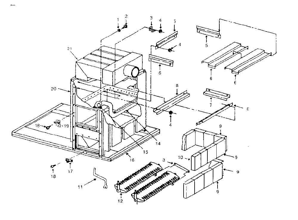 Combustion chamber assembly Diagram and Parts List for 610742060  Kenmore Furnace