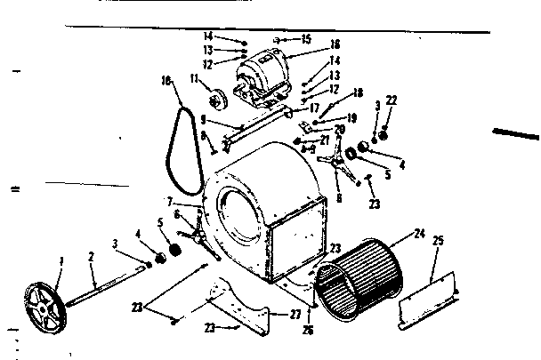Lau blower assembly Diagram and Parts List for 735388  Kenmore Furnace