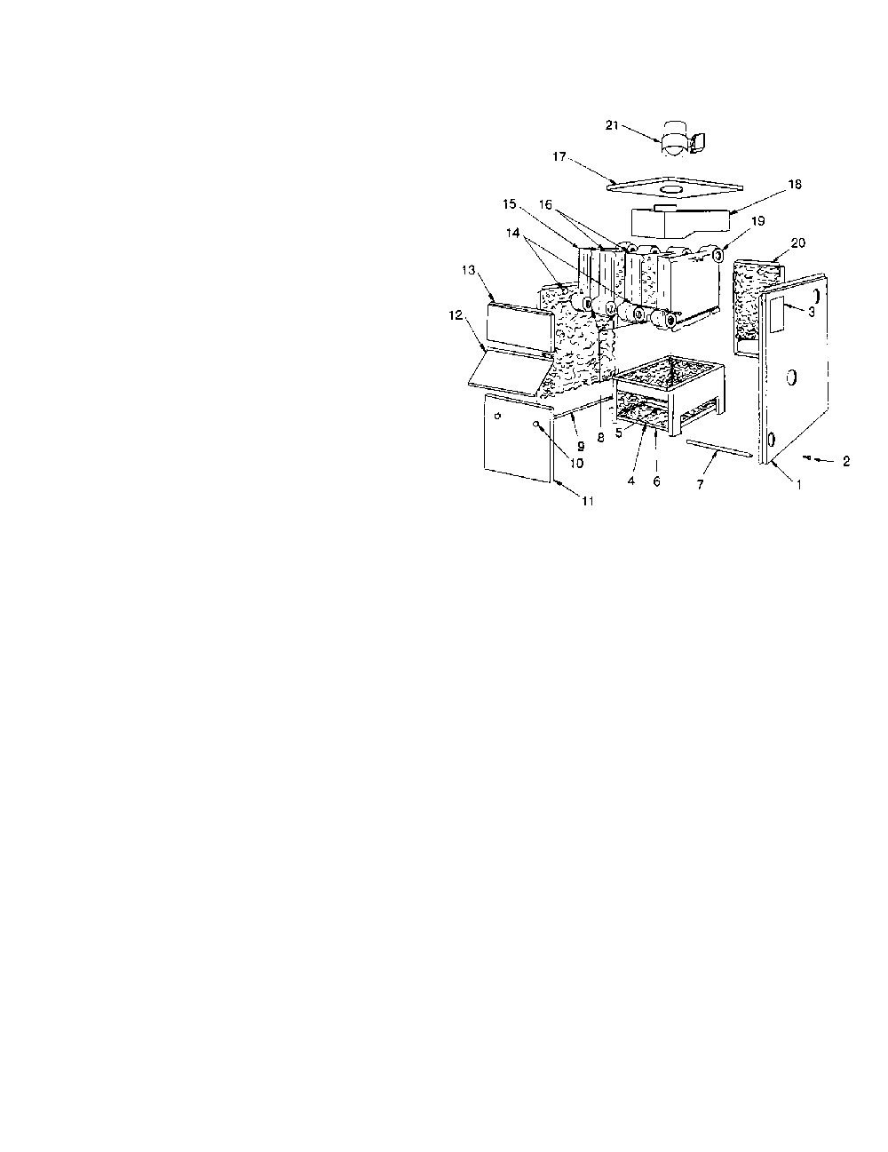 Jacket-section/base parts Diagram and Parts List for 229960161  Kenmore Water Heater