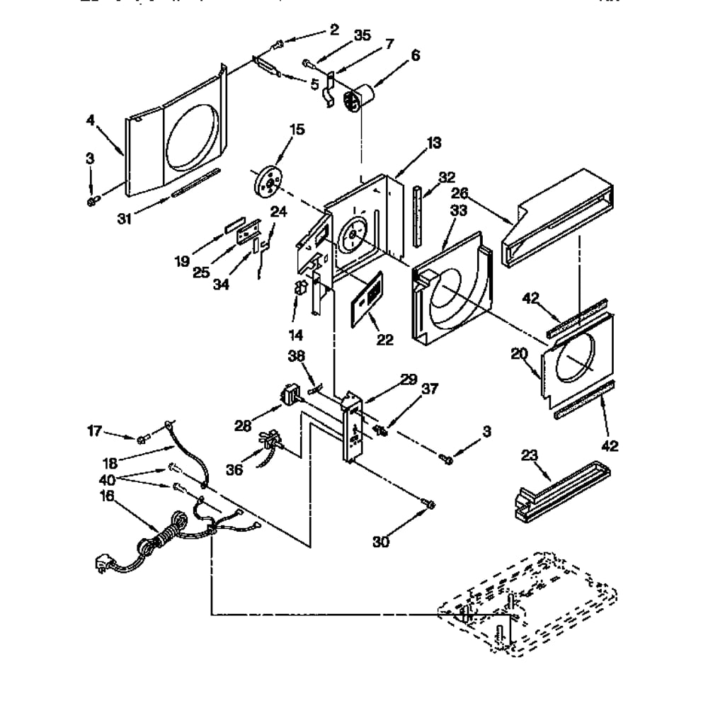 Airflow And Control Diagram and Parts List for 10677067790-AC  Kenmore Air Conditioner