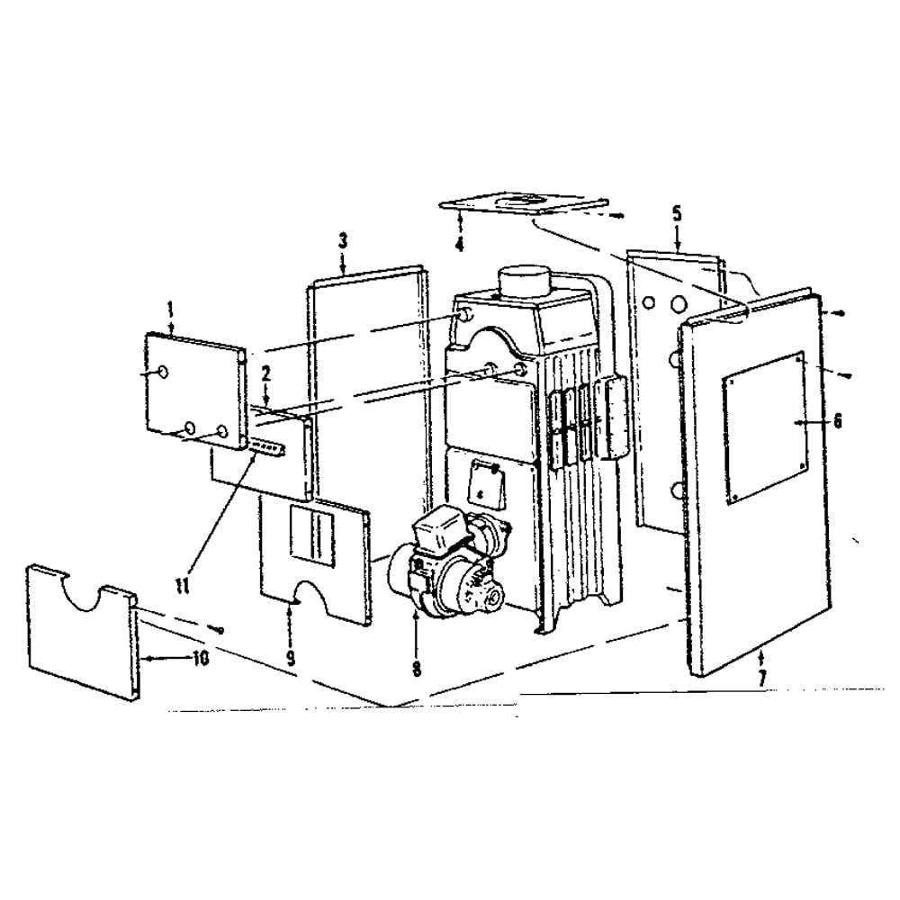 Flush Jacket Diagram and Parts List for 229172  Kenmore Water Heater