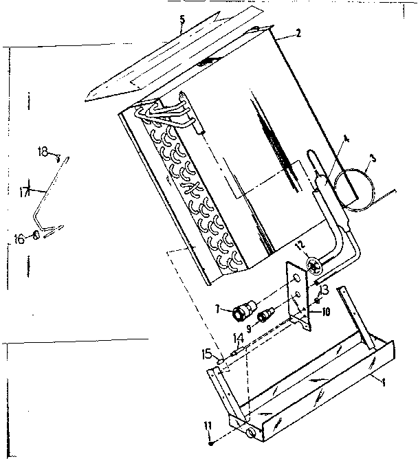 Evaporator Diagram and Parts List for 769814690  Kenmore Air Conditioner