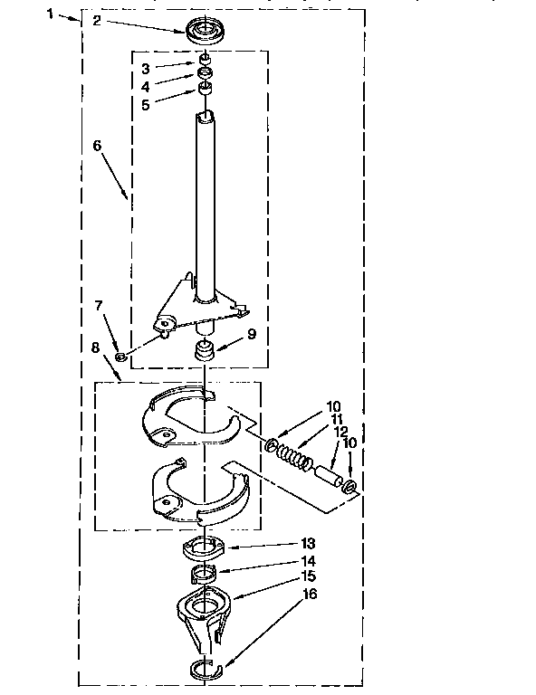 Brake and drive tube 388952 Diagram and Parts List for 388952  Kenmore Laundry Accessories
