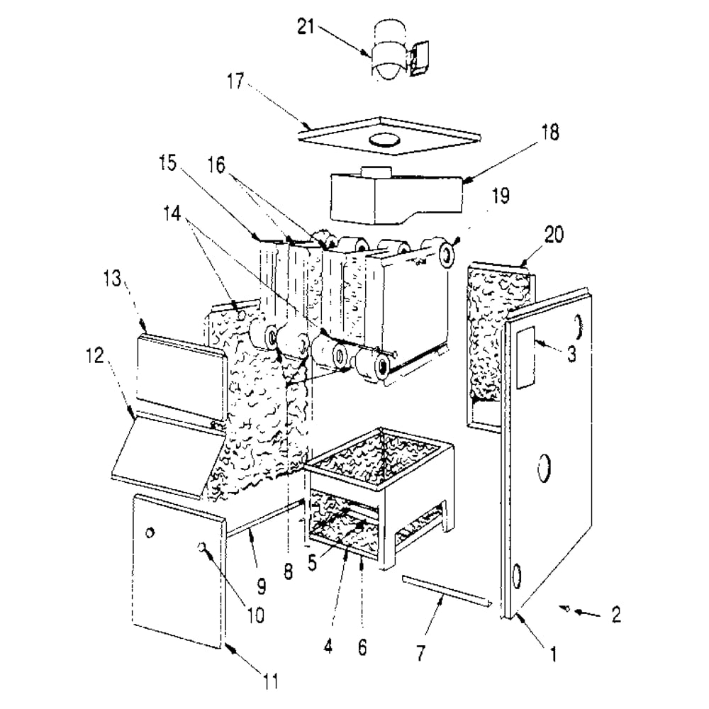 Functional Replacement Parts Diagram and Parts List for 229960140  Kenmore Water Heater