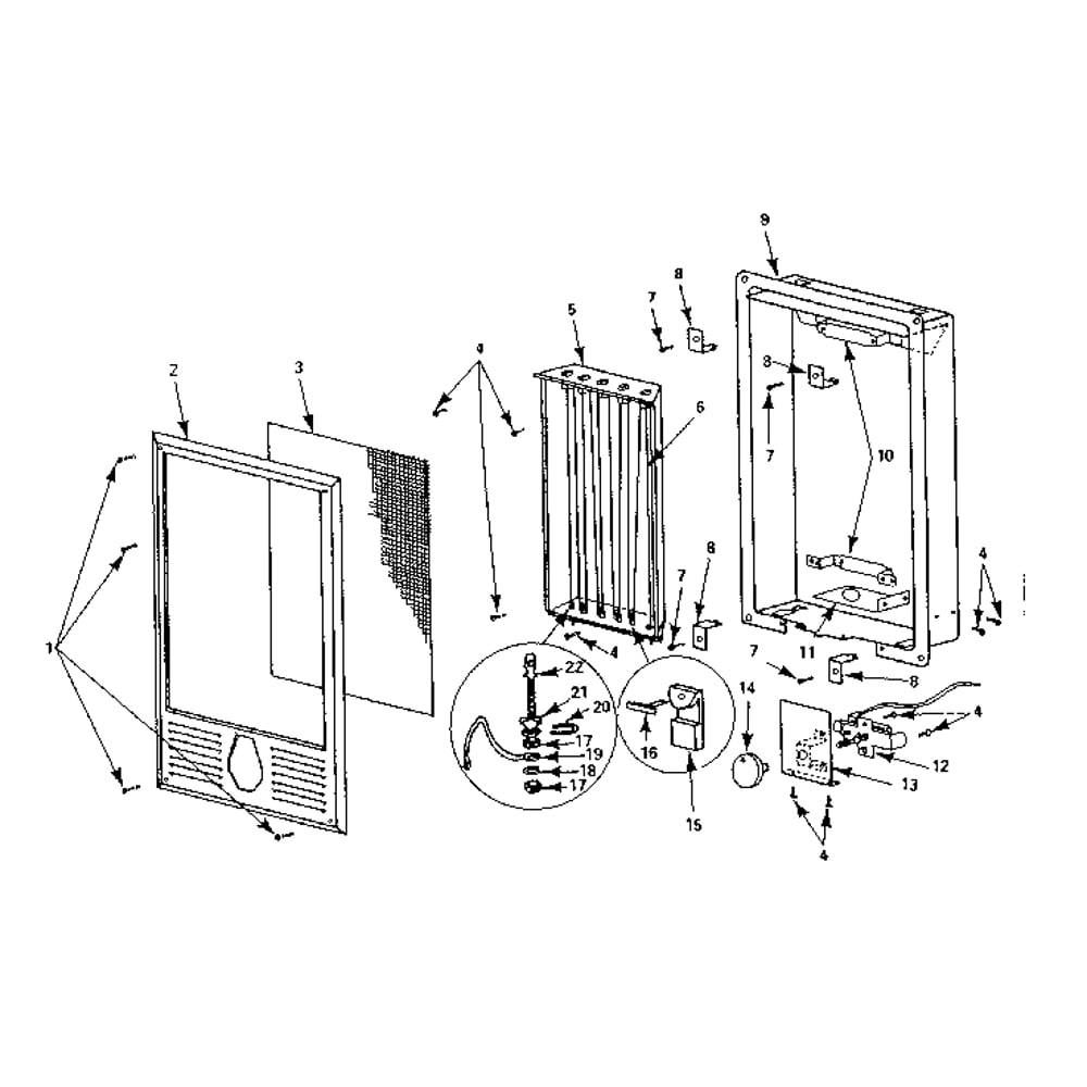 Replacement Parts Diagram and Parts List for 349581410  Kenmore Furnace