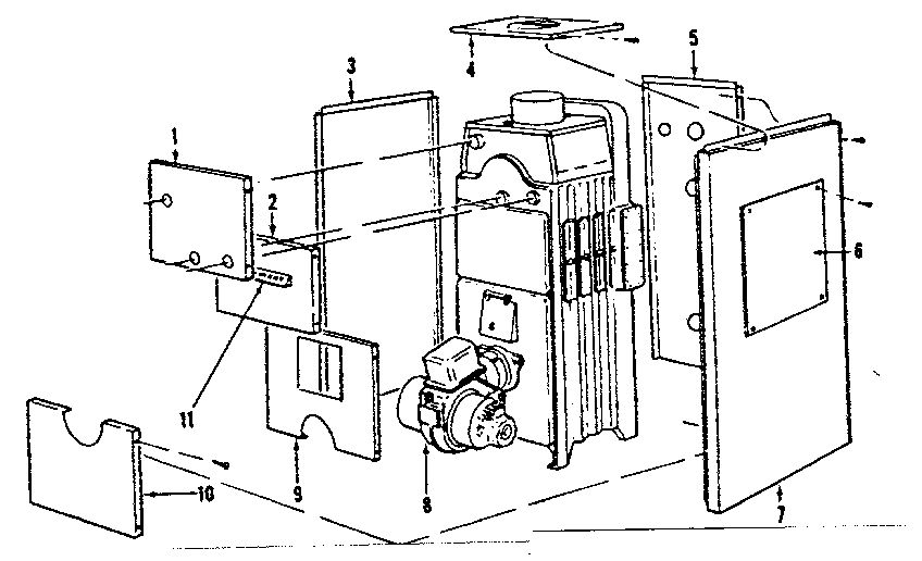 Flush Jacket Diagram and Parts List for 22971301  Kenmore Water Heater
