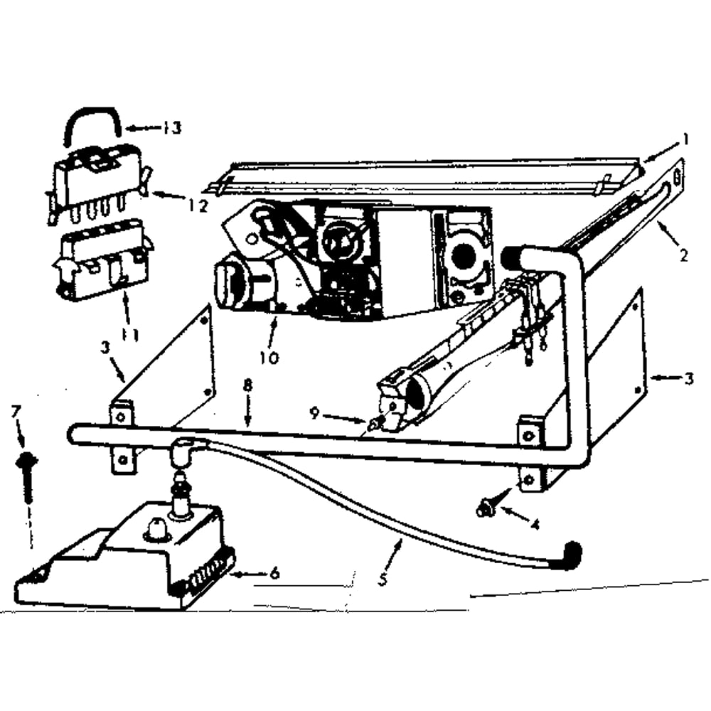 Burner And Controls 2 Diagram and Parts List for 867762850  Kenmore Furnace