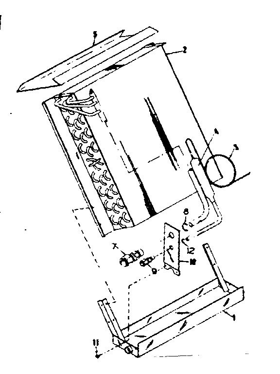 Evaporator Diagram and Parts List for 769810710  Kenmore Air Conditioner