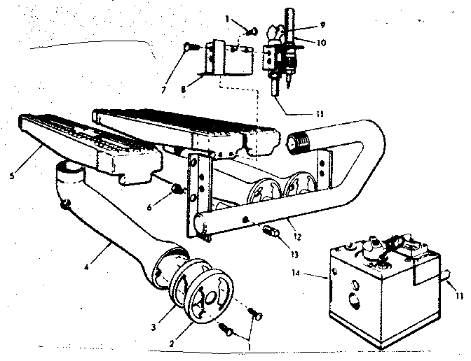 Burner & manifold parts Diagram and Parts List for 229961431  Kenmore Water Heater