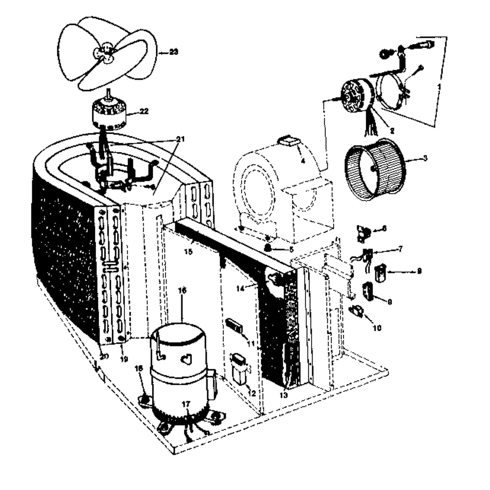 Functional Replacement Parts Diagram and Parts List for 867820962  Kenmore Air Conditioner