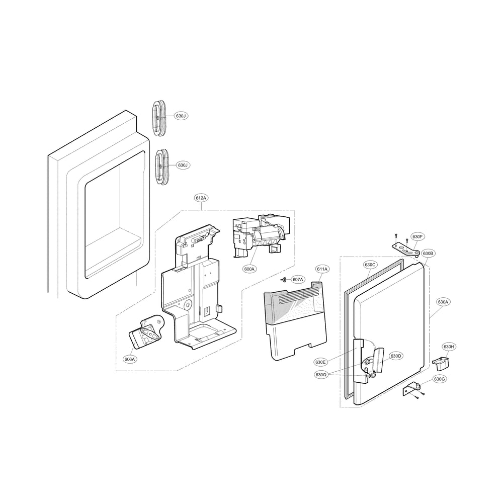 Ice Maker And Ice Bin Parts Diagram and Parts List for 79572353312  Kenmore Refrigerator