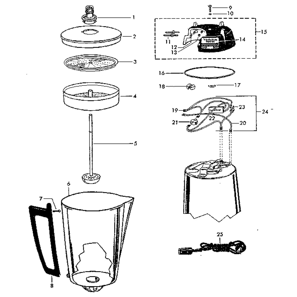 Replacement Parts Diagram and Parts List for 62067272  Kenmore Coffee Maker