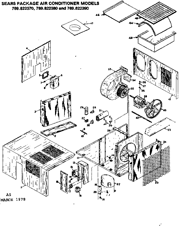 Functional replacement parts Diagram and Parts List for 769822370  Kenmore Air Conditioner