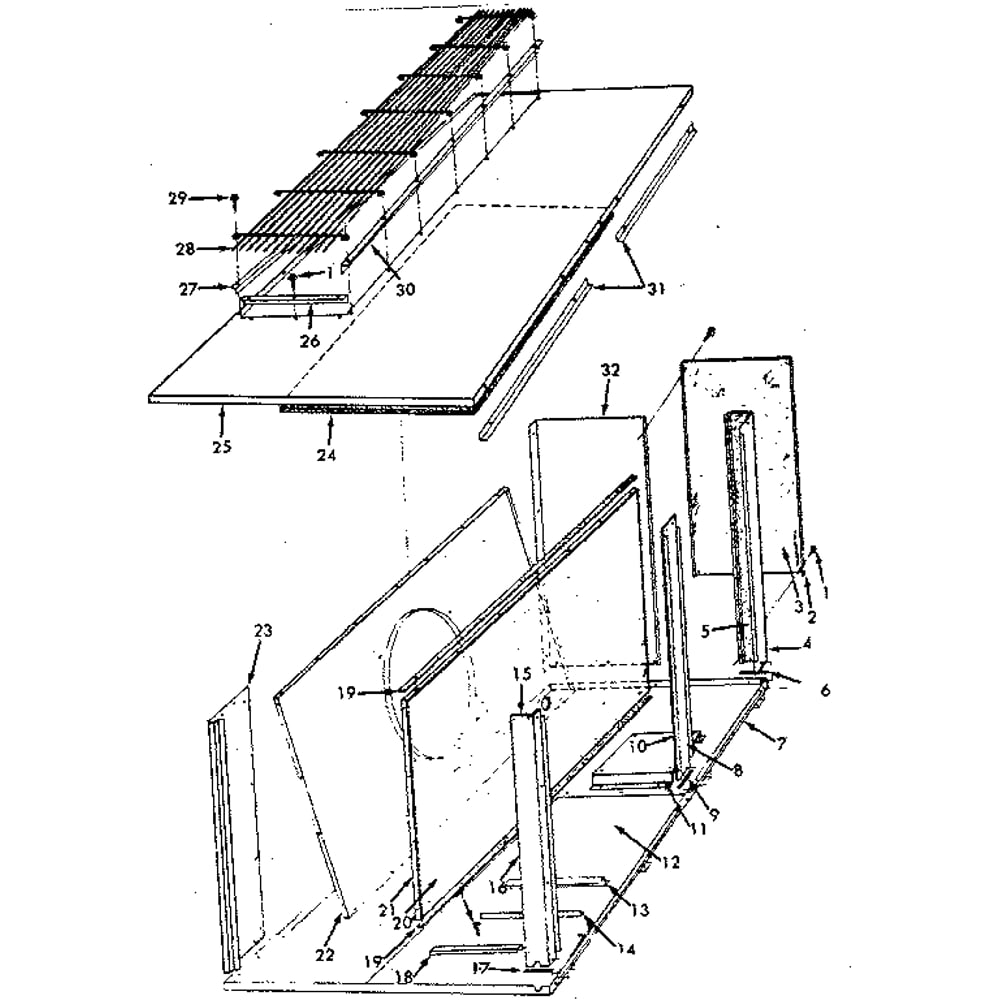 Cabinet Diagram and Parts List for 867815191  Kenmore Air Conditioner