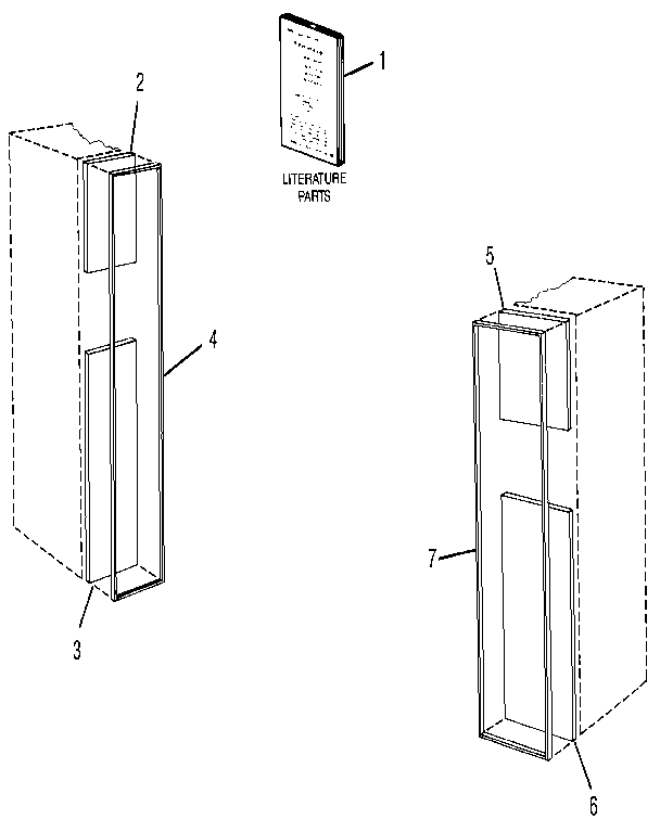 Trim kit Diagram and Parts List for 8274  Kenmore Refrigerator