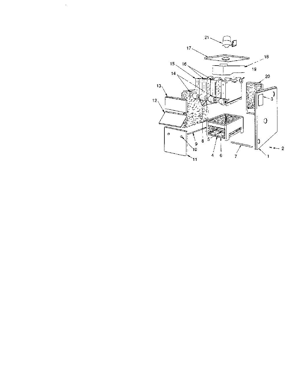 Jacket-section/base parts Diagram and Parts List for 229960280  Kenmore Water Heater