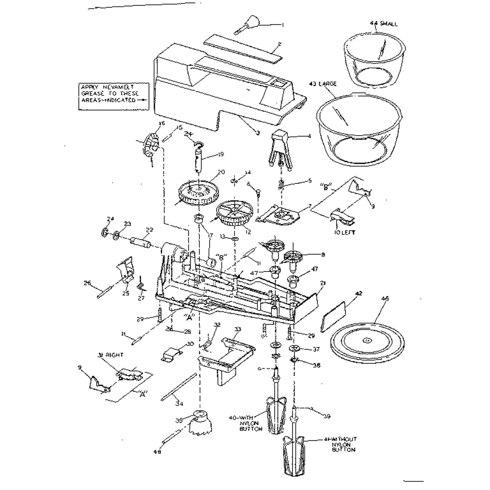 Mixer Attachment Diagram and Parts List for 793829900  Kenmore Miscellaneous