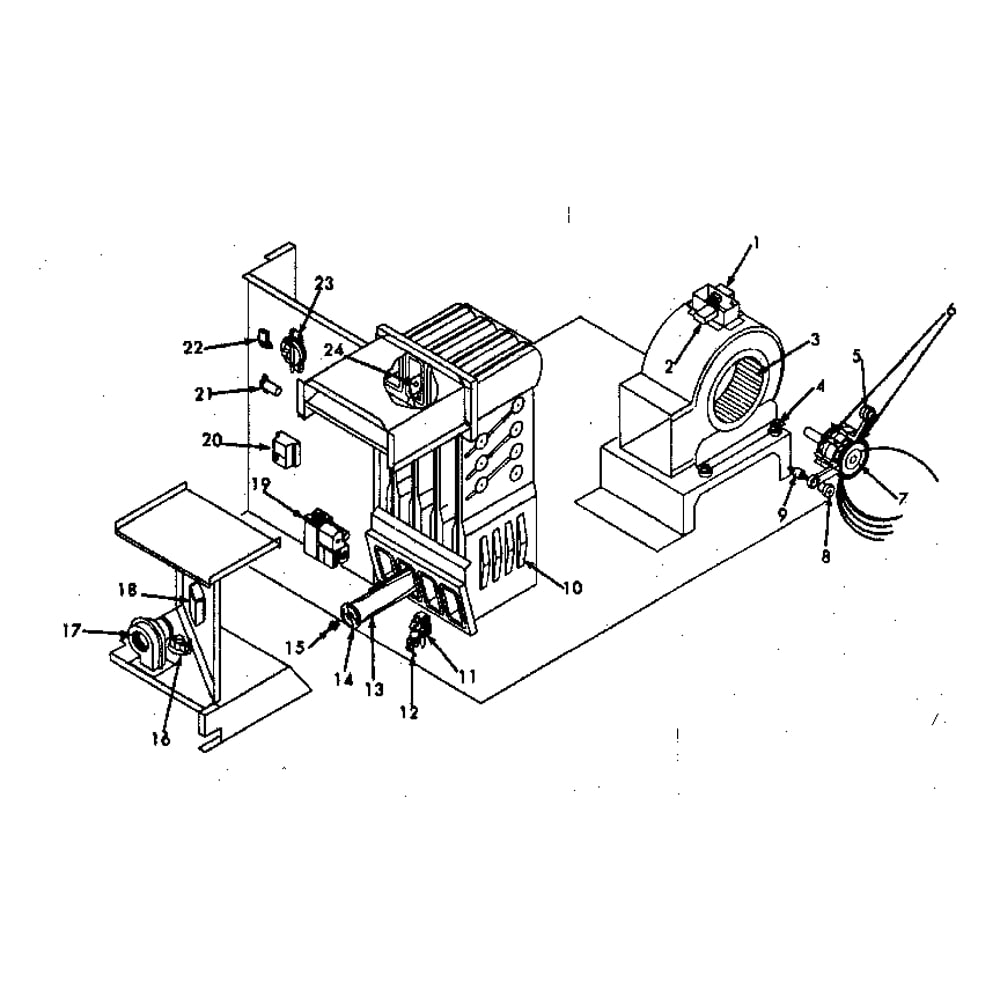 Functional Replacement Parts (Heating Section & Blower) Diagram and Parts List for 867815133  Kenmore Air Conditioner