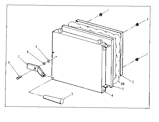 Fire door assembly Diagram and Parts List for 610742060  Kenmore Furnace