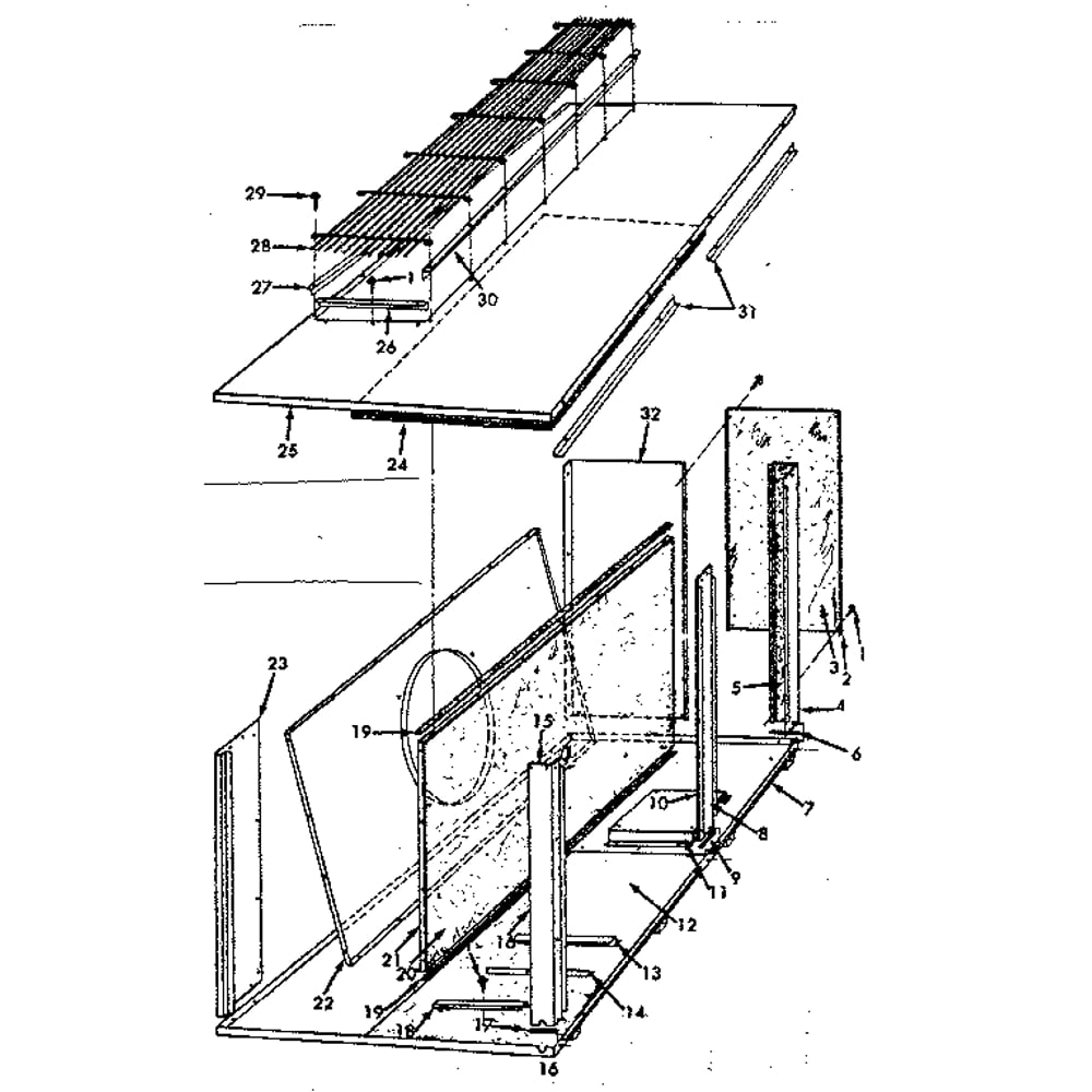 Cabinet Diagram and Parts List for 867815112  Kenmore Air Conditioner
