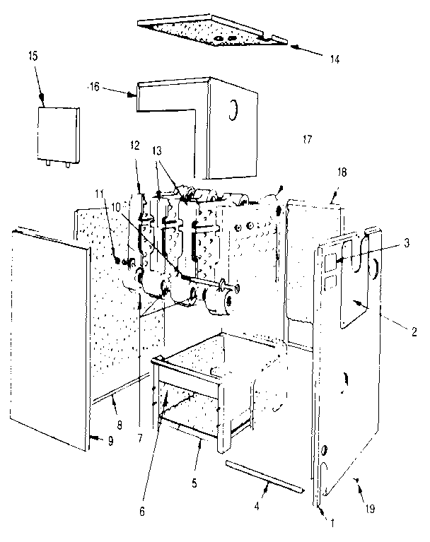 Non-functional replacement parts Diagram and Parts List for 229965360-1980  Kenmore Water Heater