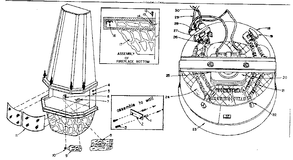 Heating element assembly Diagram and Parts List for 11441156  Kenmore Air Conditioner