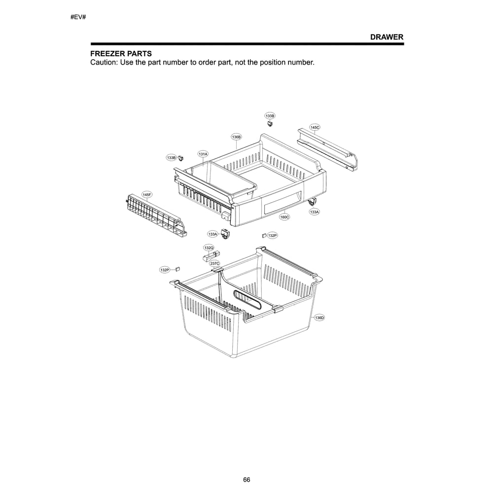 Freezer Parts Diagram and Parts List for 79579024312  Kenmore Refrigerator
