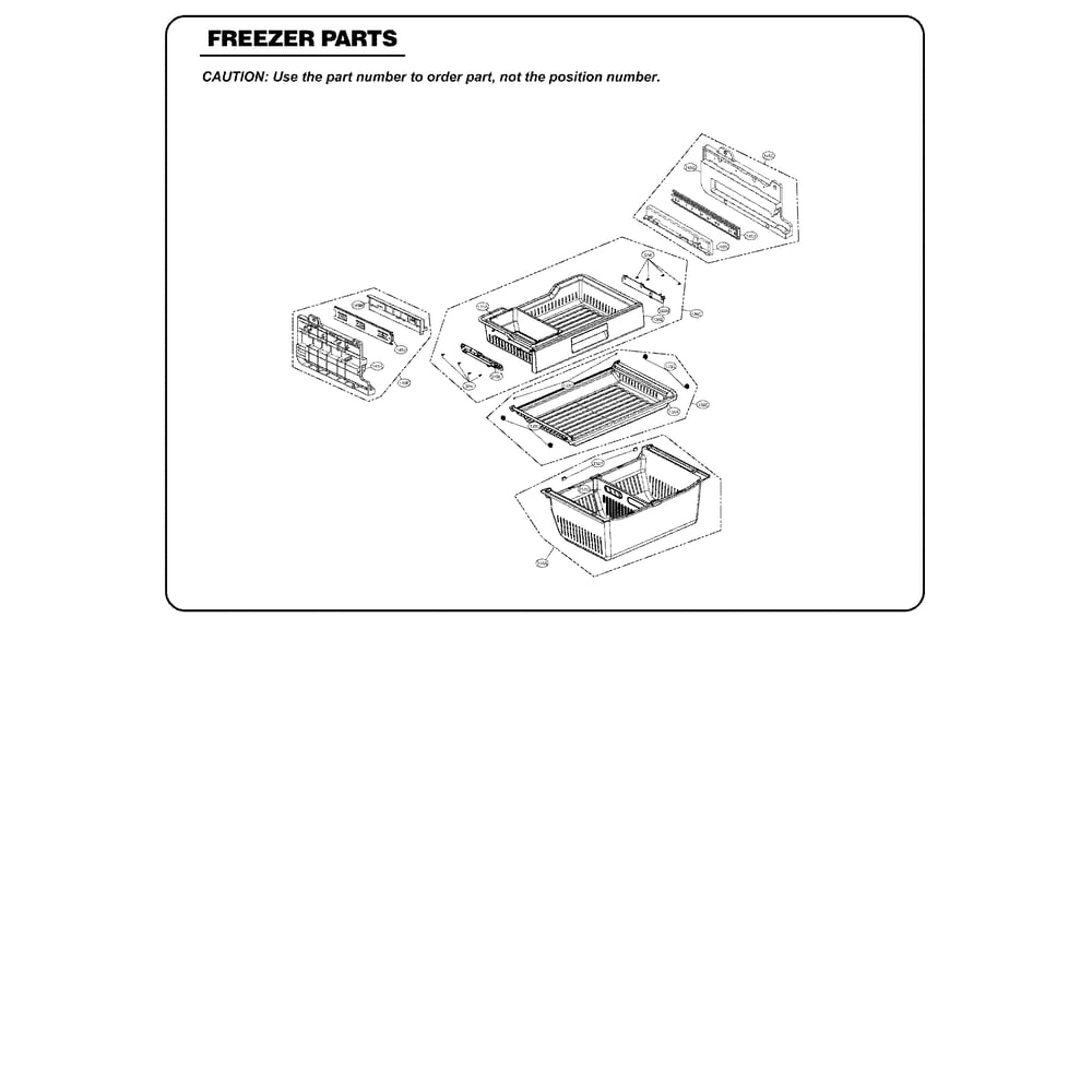 Freezer Parts Diagram and Parts List for 79572353310  Kenmore Refrigerator