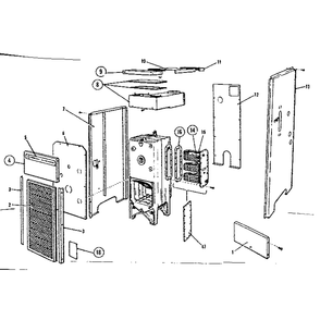 Jacket Diagram and Parts List for 229155  Kenmore Water Heater