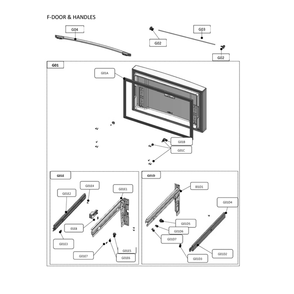 Freezer Door & Handles Diagram and Parts List for 11173319120  Kenmore Refrigerator