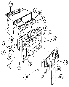Grille Diagram and Parts List for 81235  Kenmore Air Conditioner