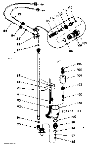 Part Location Diagram of 503304 Kenmore Pressure line (red)