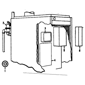 Boiler Controls Diagram and Parts List for 22996153  Kenmore Water Heater