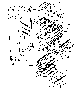 Cabinet parts Diagram and Parts List for 625835972  Kenmore Refrigerator