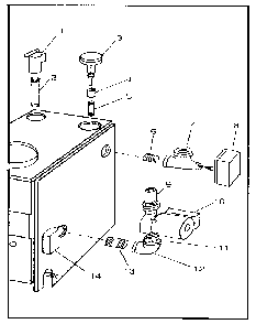 Boiler controls and piping Diagram and Parts List for 22996463  Kenmore Water Heater