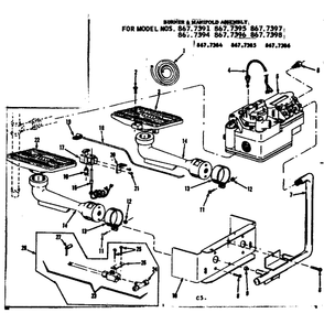 Part Location Diagram of 76992 Whirlpool ***burner-120 inch