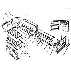 Replacement Parts Diagram and Parts List for 360633003  Kenmore Toaster Oven