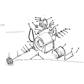 H-Q Blower Assembly Diagram and Parts List for 8676431  Kenmore Heater