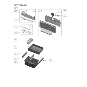 Freezer Room Diagram and Parts List for 11172699120  Kenmore Refrigerator