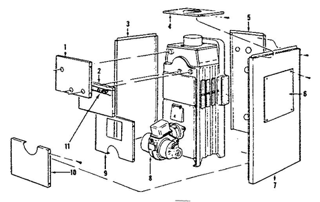 Flush Jacket Parts Diagram and Parts List for 22981302  Kenmore Water Heater