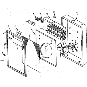 Replacement Parts Diagram and Parts List for 34458171  Kenmore Furnace