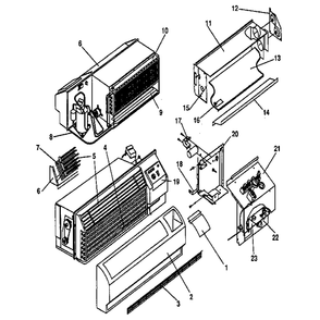 Non Functional Diagram and Parts List for 867842682  Kenmore Air Conditioner
